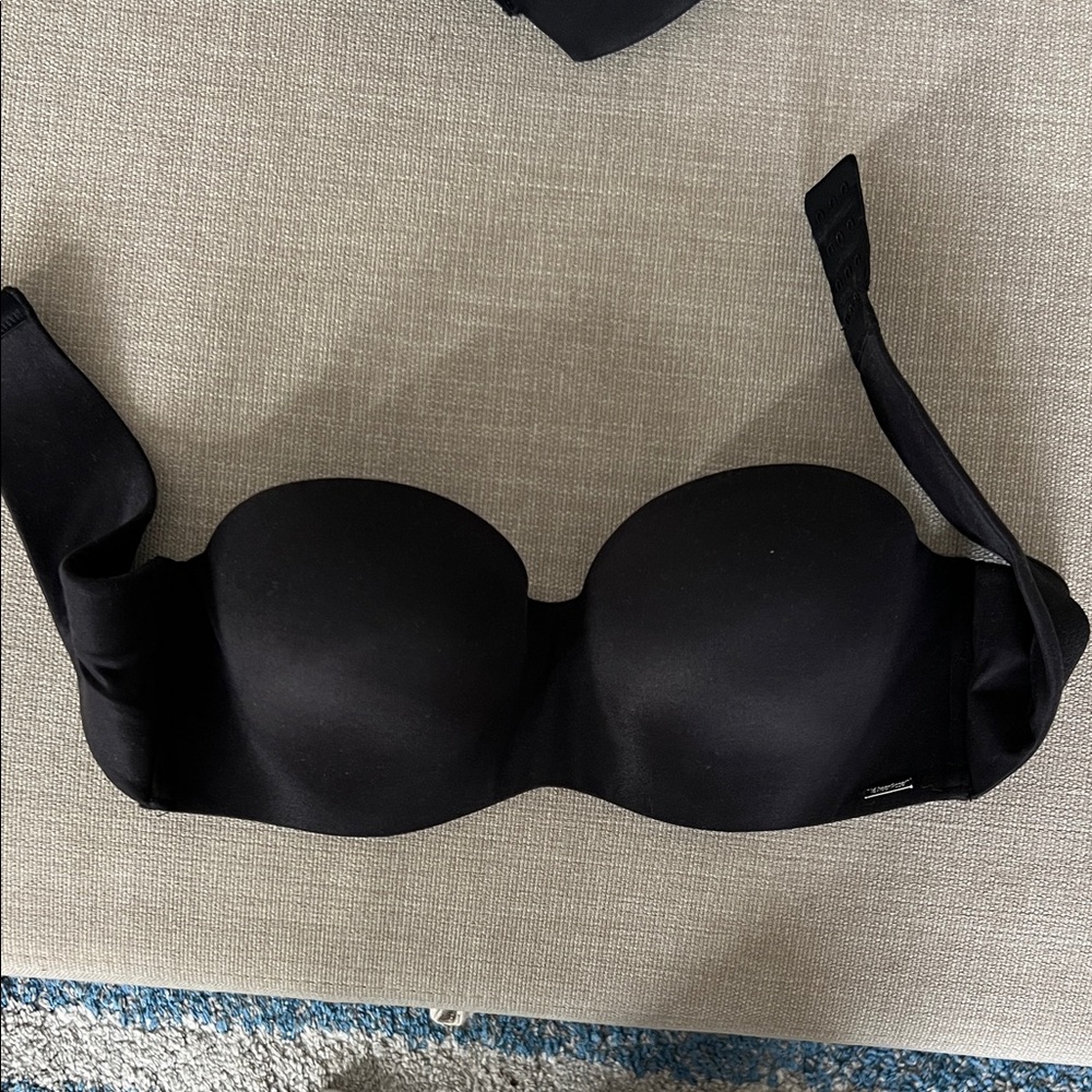 Strapless Black Smooth Molded Cup Bra - Women Intimates